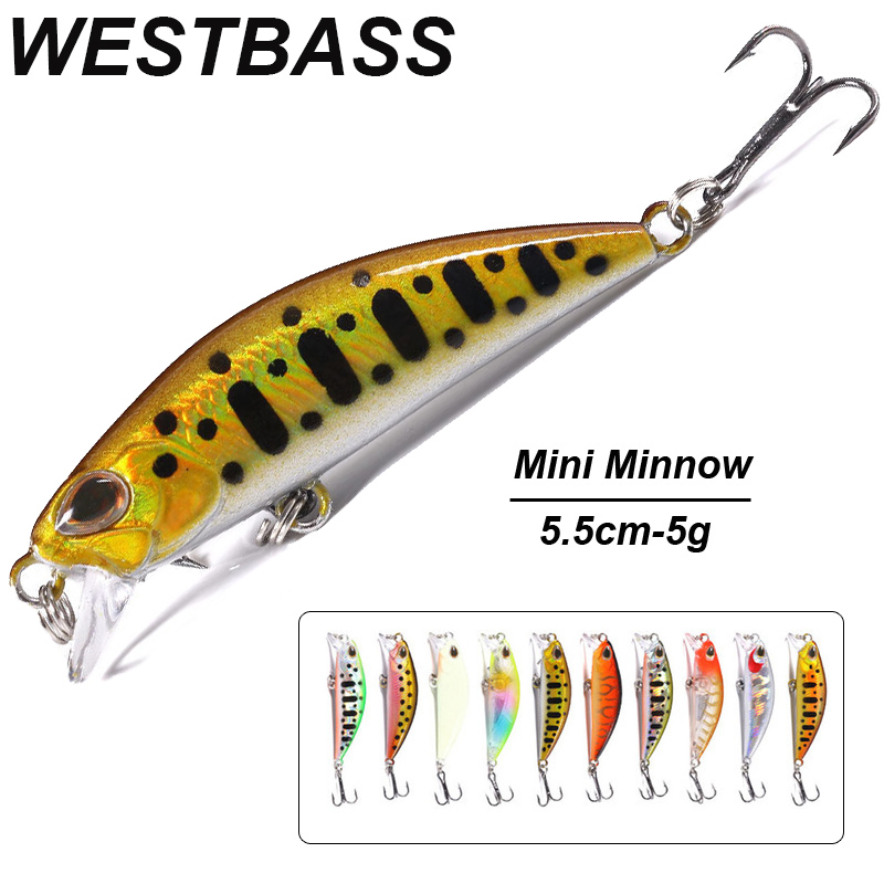 Fishing Lure Popper - Westbass 1px micro minnow isca 55mm-5g