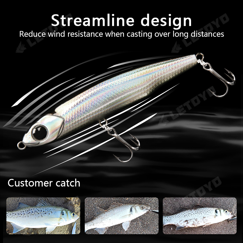 Letoyo afundando lápis 17g 12g - Fishing Lure Topwater avaliação e preço