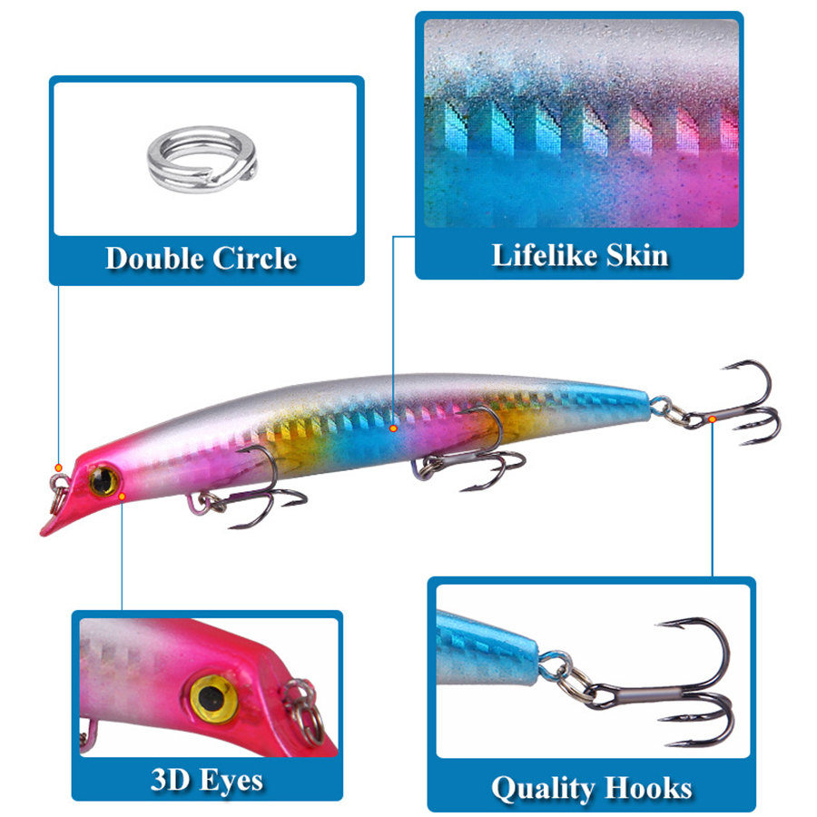 6 pçs crankbaits iscas de pesc - Fishing Lure Spinnerbait avaliação e preço